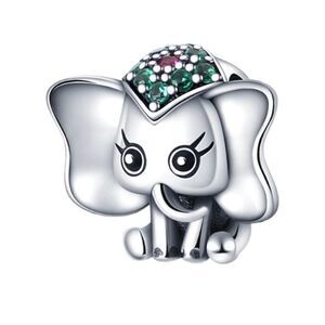 925 Sterling Silver Baby Elephant Charm